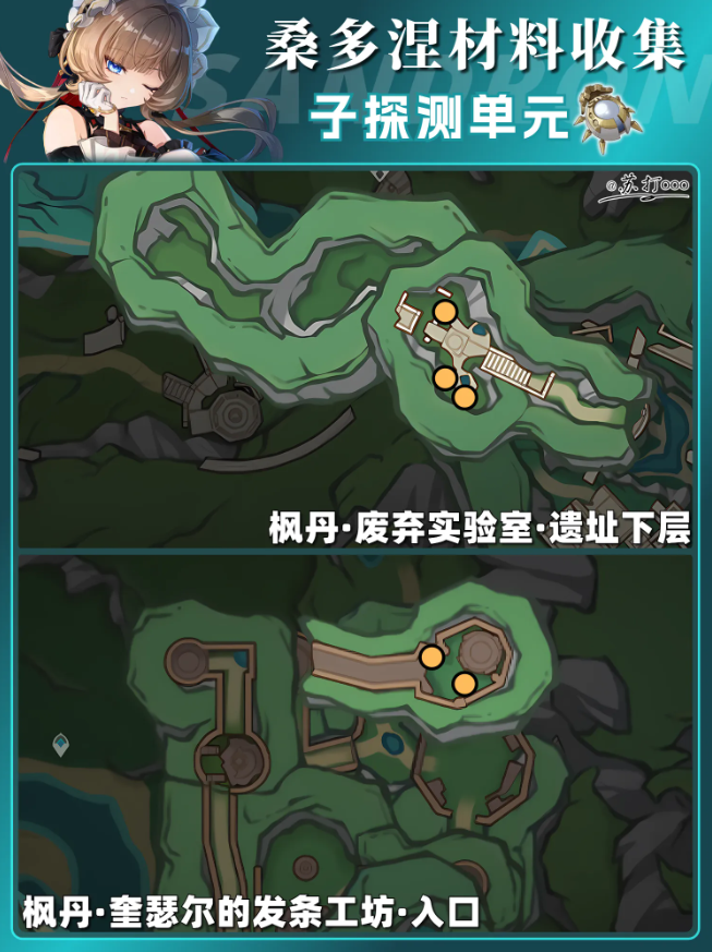 原神子探测单元采集路线 子探测单元快速采集点位路线图