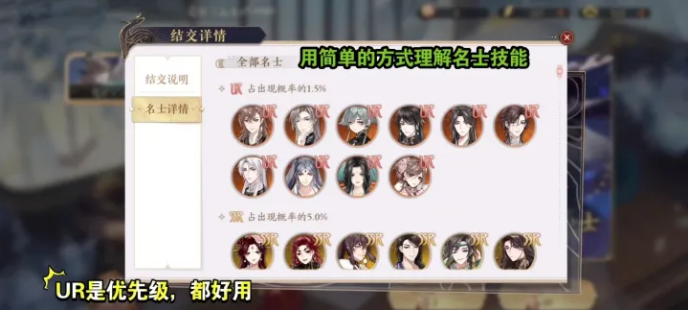 花亦山心之月名士图鉴攻略汇总