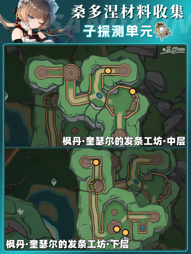 原神子探测单元采集路线 子探测单元快速采集点位路线图