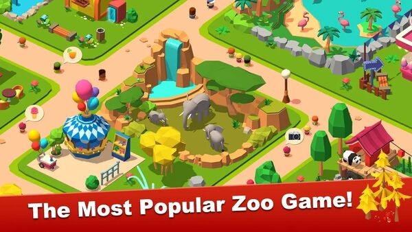 动物园瓷砖动物公园规划师游戏(Zoo Tiles)0
