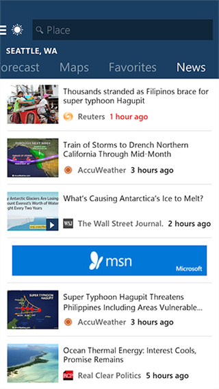 微软天气预报软件(MSN Weather)3