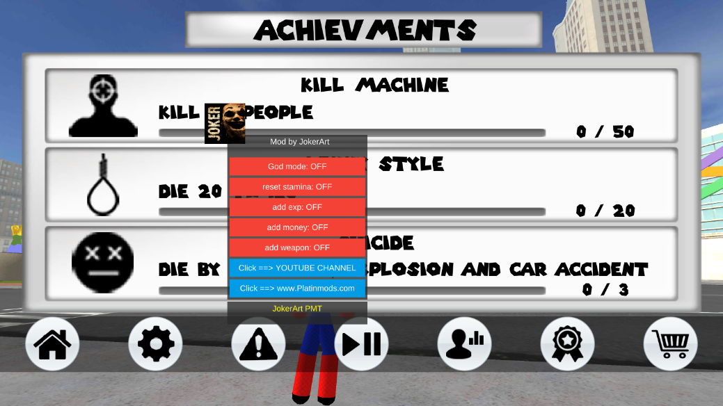 火柴人绳索英雄恶魔菜单版0