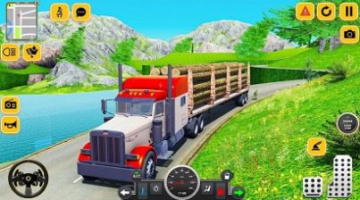 Log Cargo Transport Truck Game原木货运卡车游戏最新版0