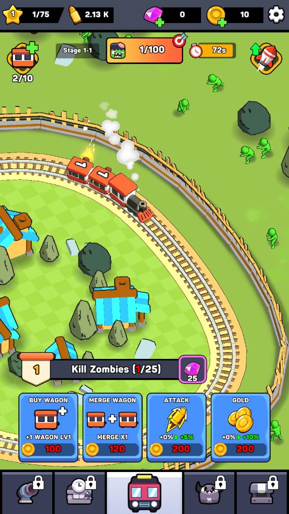 火车大亨僵尸猛攻手游版(Train Tycoon: Idle Defense)2