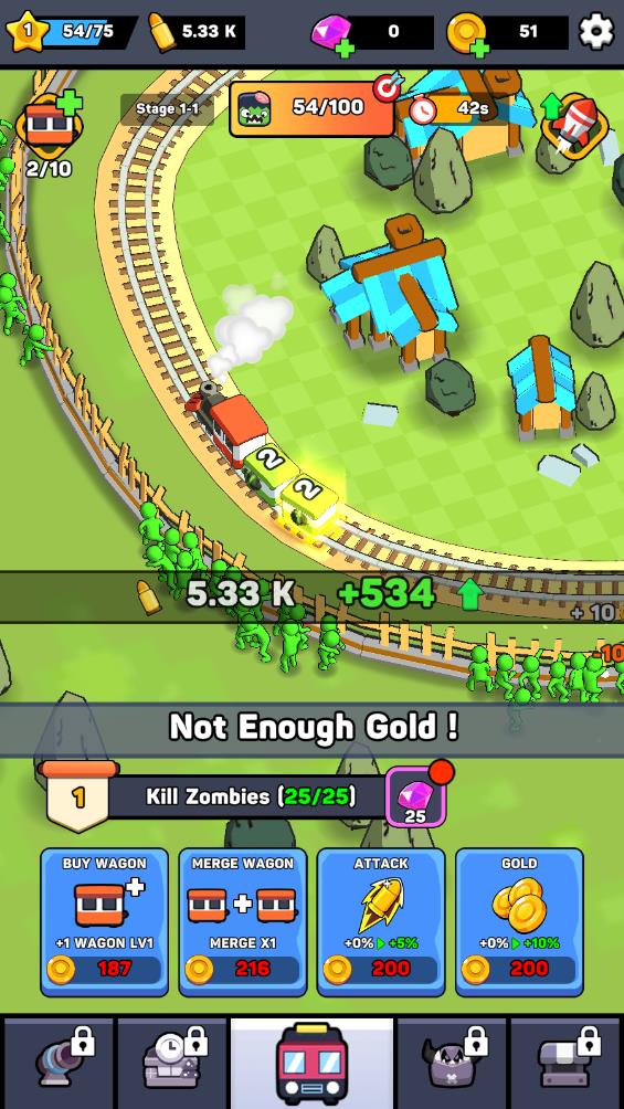 火车大亨僵尸猛攻手游版(Train Tycoon: Idle Defense)3
