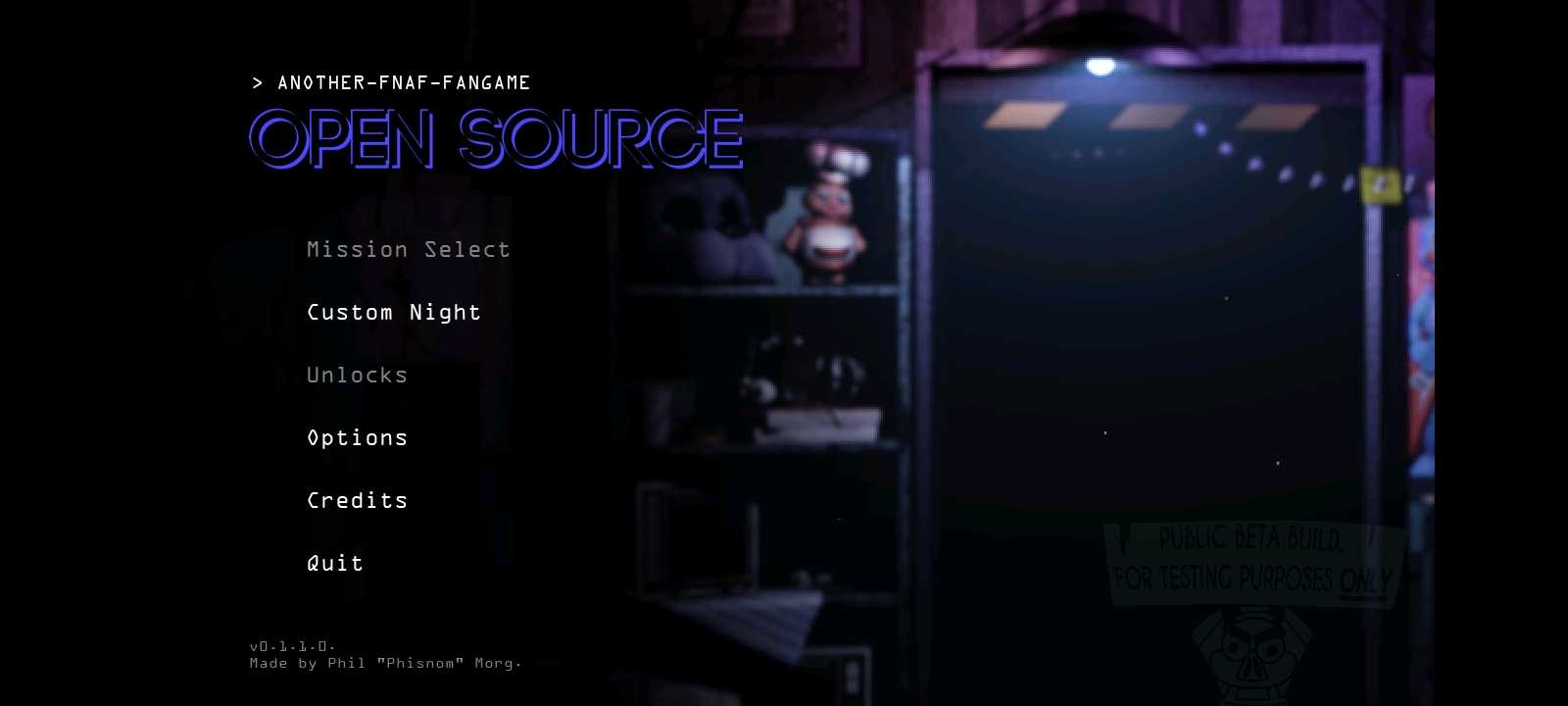 玩具熊的午夜后宫2重制版Open Source0