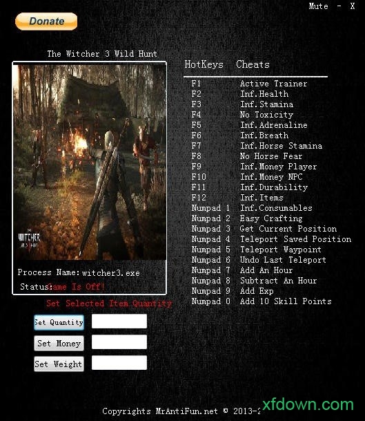 巫师3狂猎24项修改器 巫师3狂猎修改器下载
